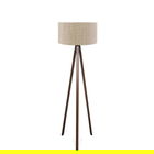 Lampadar PWL-1059, Pakoworld, 38x38x140 cm, 1 x E27, MDF/textil, bej/maro