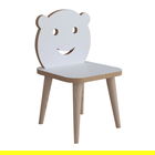 Scaun pentru copii Jerry, Pakoworld, 30x30x52 cm, lemn de fag/MDF, alb/natural