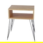 Noptiera Naida, Pakoworld, 45x30x59 cm, PAL/metal, natural/negru