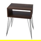 Noptiera Naida, Pakoworld, 45x30x59 cm, PAL/metal, maro/negru