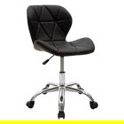 Scaun de birou Frea II, Pakoworld, 47x52x82 cm, piele ecologica/metal, negru/argintiu
