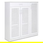 Pantofar cu 3 usi Sante, Pakoworld, 10 perechi pantofi, 120x37x123 cm, MDF/PAL, alb