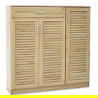Pantofar cu 3 usi Sante, Pakoworld, 30 perechi pantofi, 120x37x123 cm, PAL/MDF, maro deschis