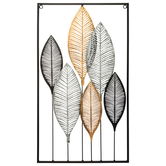 Decoratiune de perete Roisin, Pakoworld, 37.5x2.5x64.5 cm, metal, negru/maro/gri