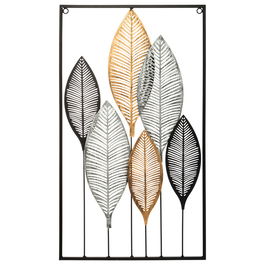 Decoratiune de perete Roisin, Pakoworld, 37.5x2.5x64.5 cm, metal, negru/maro/gri