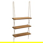 Raft de perete Anaba, Pakoworld, 48.5x12x109 cm, lemn/sfoara, maro