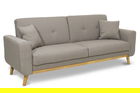 Canapea extensibila 3 locuri Carmelo, Pakoworld, 214x80x86 cm, lemn/textil, bej
