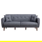Canapea extensibila 3 locuri PWF-0179, Pakketo, 205x80x85 cm, textil, gri inchis