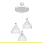 Lustra Orazio, Pakoworld, 40x40x80 cm, 3 x E27, 20W, polipropilena, transparent/alb