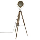 Lampadar Mads, Pakoworld, 62.5x57x150 cm, 1 x E27, metal/lemn, bronz/maro