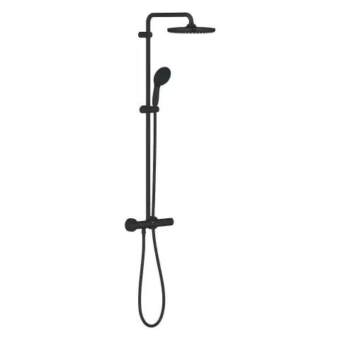 Sistem de dus fix si mobil Grohe Tempesta 250, cu baterie termostatata, negru mat