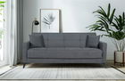 Canapea extensibila Fabio, 3 locuri, 215x82x92 cm, 3 locuri, Gri deschis