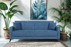 Canapea extensibila Fabio, 3 locuri, 215x82x92 cm, 3 locuri, Albastru Navy