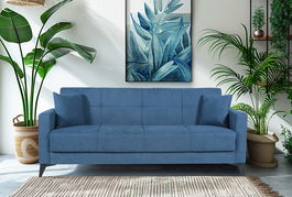 Canapea extensibila Fabio, 3 locuri, 215x82x92 cm, 3 locuri, Albastru Navy