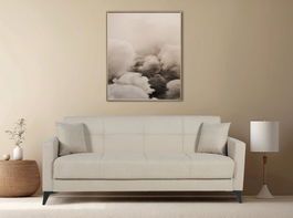 Canapea extensibila Fabio, 3 locuri, 215x82x92 cm, 3 locuri, Bej