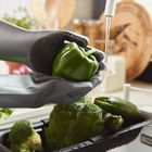 Manusi pentru curatarea legumelor si fructelor Easy Clean, Homla, 34x16 cm, silicon, gri