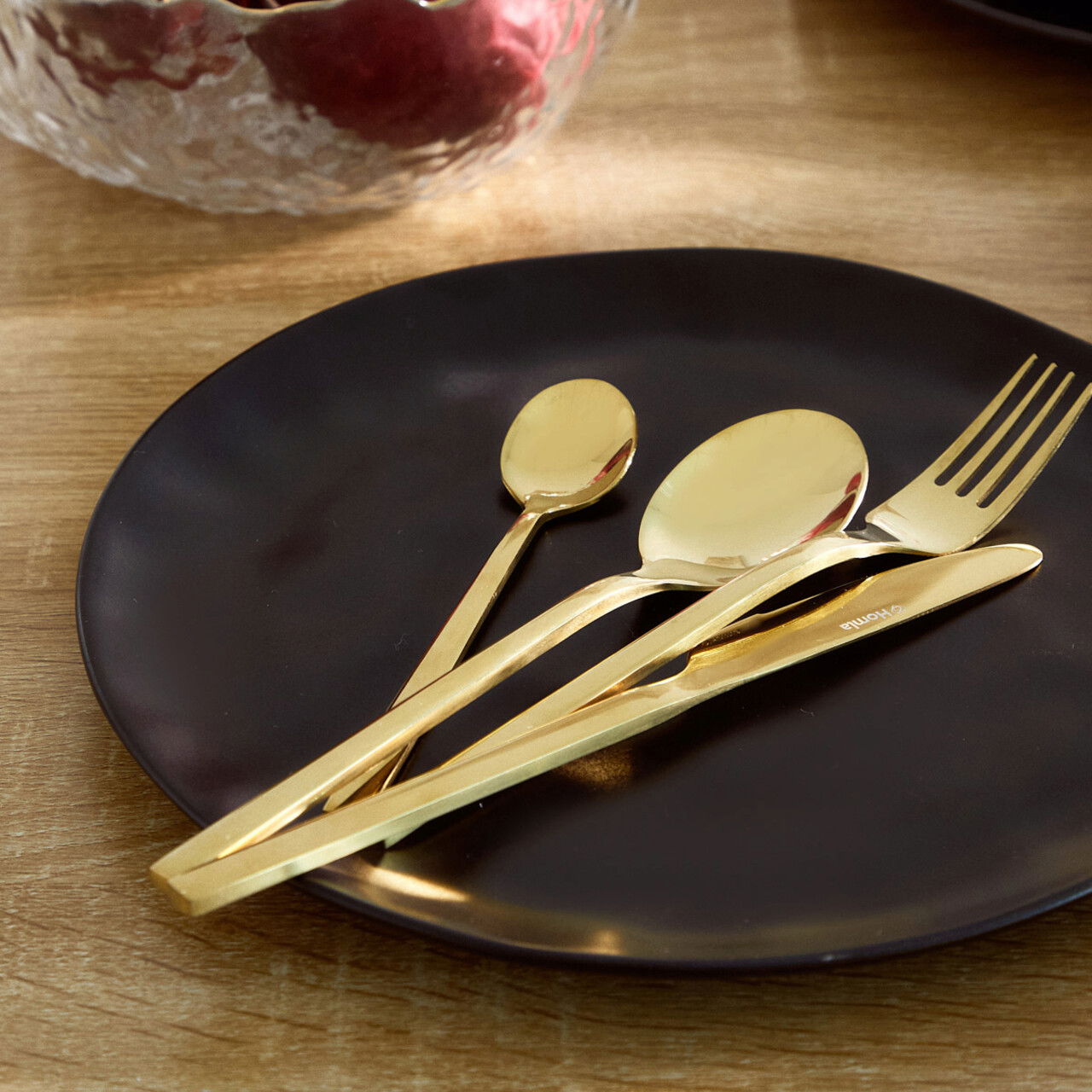 Set tacamuri 24 piese Aperi, Homla, inox, auriu