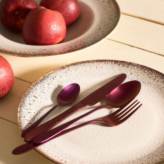 Set tacamuri 16 piese Abele, Homla, inox, violet