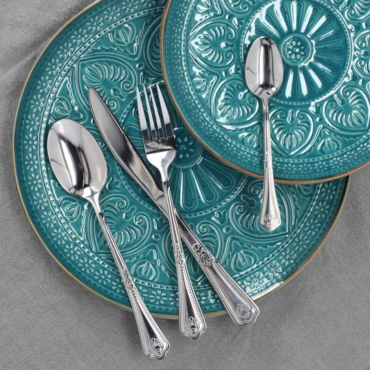 Set tacamuri 24 piese Mercer, Homla, inox, argintiu