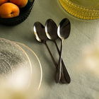 Set 3 lingurite pentru ceai Stilo, Homla, inox, negru