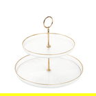 Etajera pentru prajituri Monze, Homla, 28/21 cm, sticla, transparent