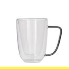 Set 2 cani Cembra, Homla, 250 ml, sticla, transparent/gri