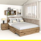 Pat colt AMBRO, 160x200, sertar lateral, Stejar