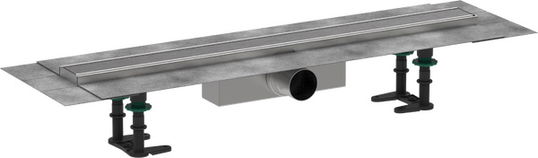 Pachet rigola de pardoseala Hansgrohe RainDrain Compact Complete 700mm pardoseli minim 63mm capac inox periat