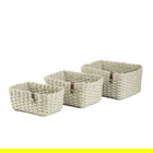 Set 3 cosuri depozitare Desma, Homla, 25x19x12 cm / 22x17x11 cm / 20x15x10 cm, hartie, verde