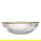 Bol Megalo, Homla, 25x7 cm, sticla, transparent/auriu