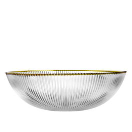 Bol Megalo, Homla, 25x7 cm, sticla, transparent/auriu