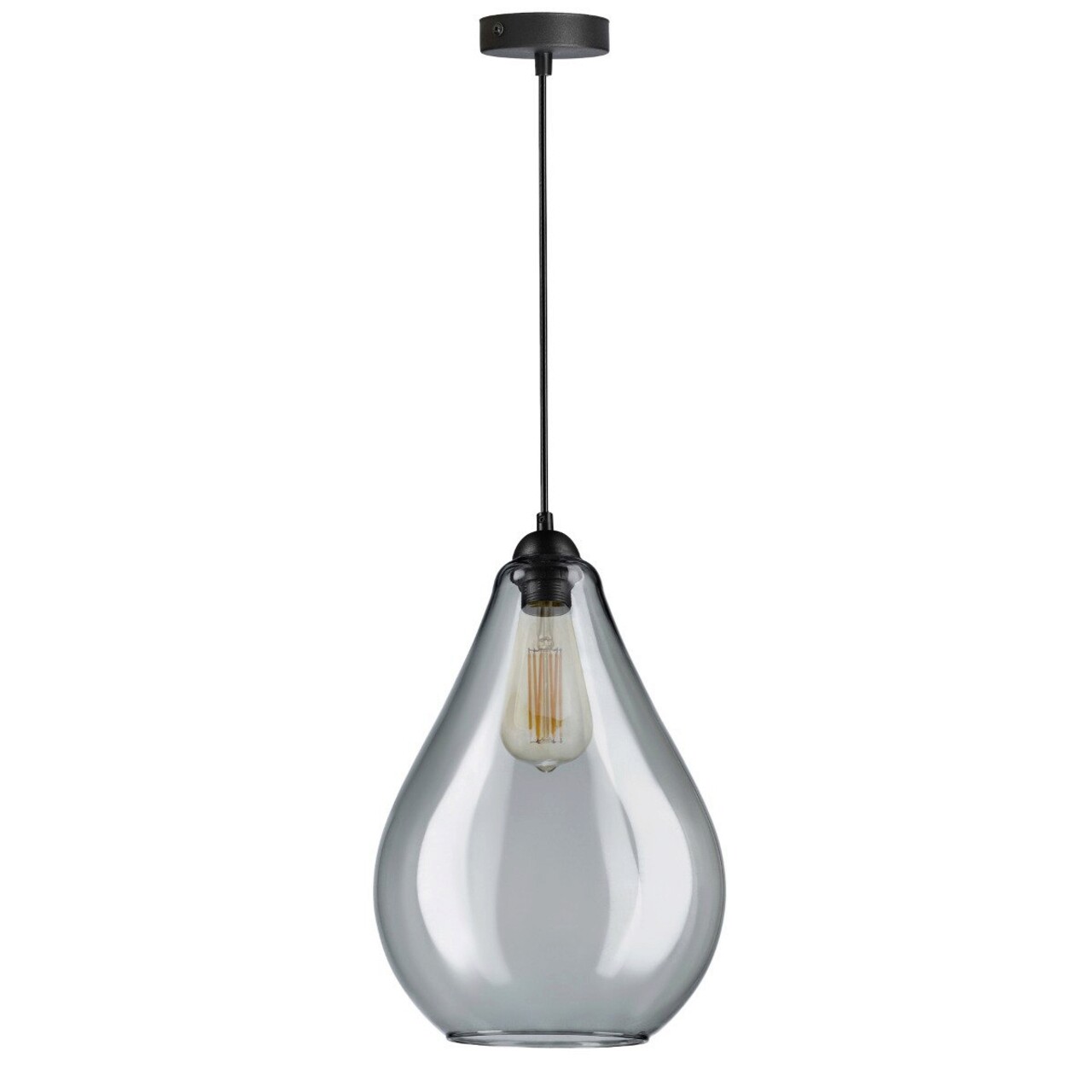 Lustra Miste, Homla, 24x180 cm, sticla/metal/plastic, gri