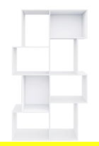 Biblioteca Artic 2540, Bizzotto, 104.7x35x182 cm, MDF, alb