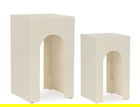 Set 2 masute de cafea Creamy, Bizzotto, 29x49 cm, MDF, alb