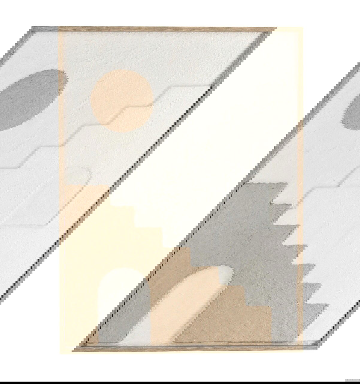 Tablou decorativ Drew 238064, Bizzotto, 60x80 cm, MDF/rama polistiren, bej
