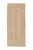 Covor Ankit, Bizzotto, 60x150 cm, iuta, natural/galben