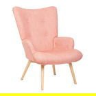 Fotoliu Moss Pop, Homla, 70x55x95 cm, lemn/poliester, roz
