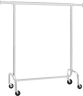 Suport mobil pentru umerase Vasagle, 110-150x55x160 cm, max 130 kg, extensibil, metal cromat, argintiu