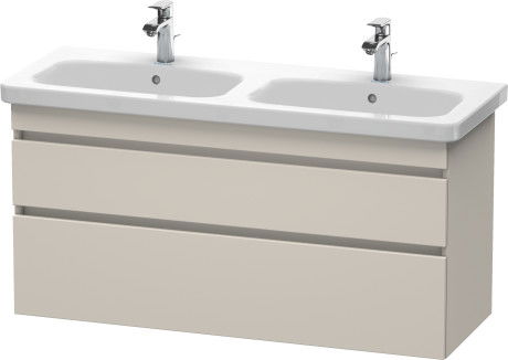 Dulap baza Duravit DuraStyle 123x44.8cm 2 sertare cu inchidere lenta taupe mat