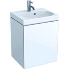 Dulap baza Geberit Acanto 44.5x37.5cm cu o usa sticla alba corp alb lucios