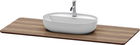 Blat lemn masiv pentru lavoar Duravit Luv 1388x595mm nuc american