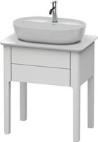Dulap baza Duravit Luv 638x450mm cu un sertar fara blat alb satinat mat lacuit