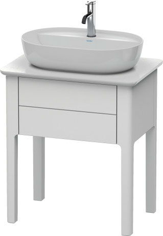 Dulap baza Duravit Luv 638x450mm cu un sertar fara blat alb satinat mat lacuit