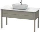 Dulap baza Duravit Luv 1338x570mm cu un sertar fara blat gri satinat mat lacuit