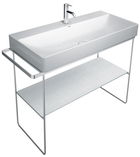 Consola metalica pe pardoseala pentru lavoar Duravit DuraSquare 865x451mm cu port-prosop reversibil fara raft crom