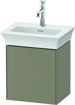 Dulap baza Duravit White Tulip cu 1 usa pentru lavoar 45cm Stone Grey High Gloss