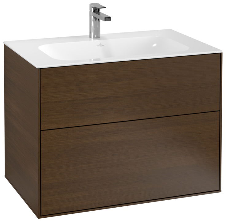 Dulap baza suspendat Villeroy & Boch Finion 80x59x50cm Wallnut Veneer