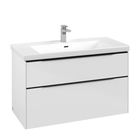 Dulap baza suspendat Villeroy & Boch Subway 3.0 973x576x478 mm cu doua sertare alb Brilliant
