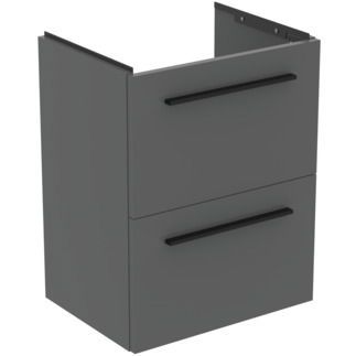 Dulap baza suspendat Ideal Standard i.life S cu doua sertare 50cm gri quartz mat
