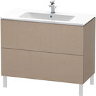 Dulap baza pe pardoseala Duravit L-Cube cu doua sertare 102cm linen decor